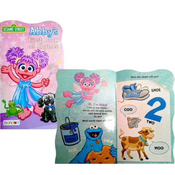 Sesame Street Shaped Board Books First Animals Rhymes Manners Elmo & Friends - Picture 4 of 16